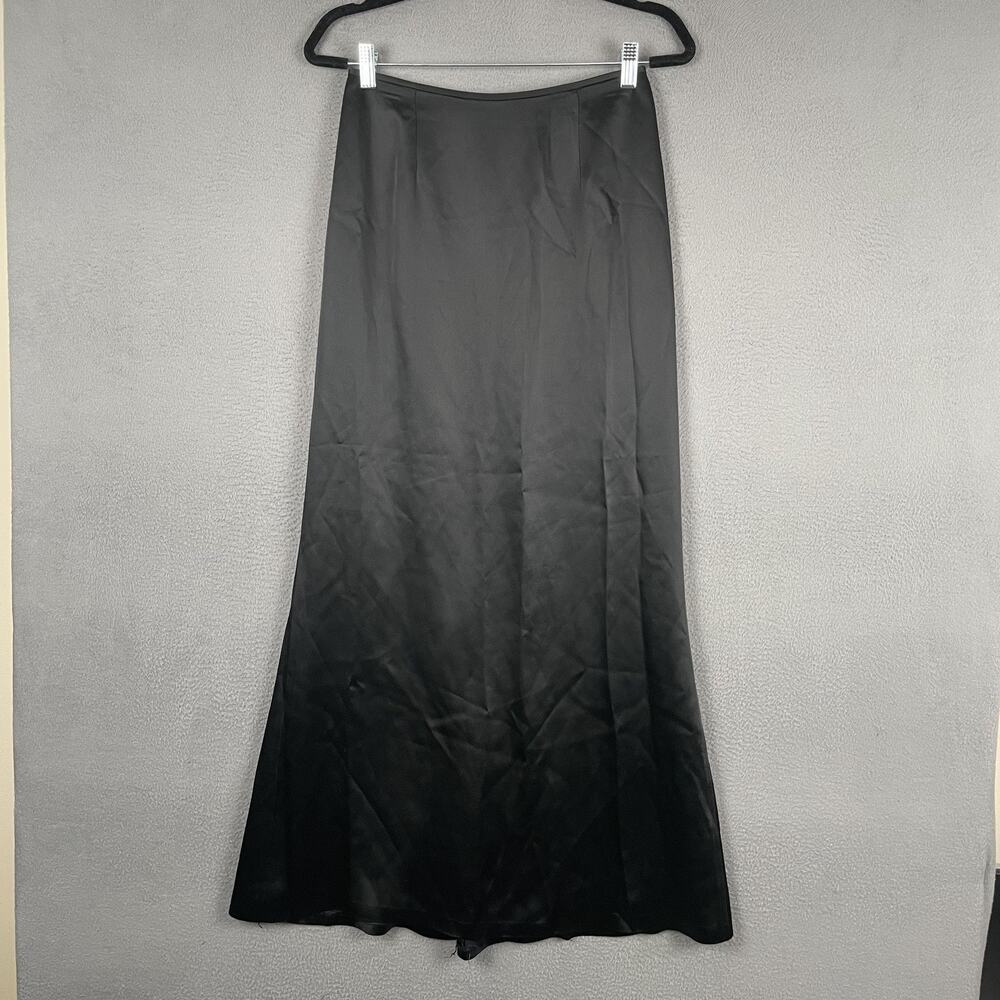 Carmen Marc Valvo Collection Skirt Womens 4 Black A Line Maxi Formal Evening